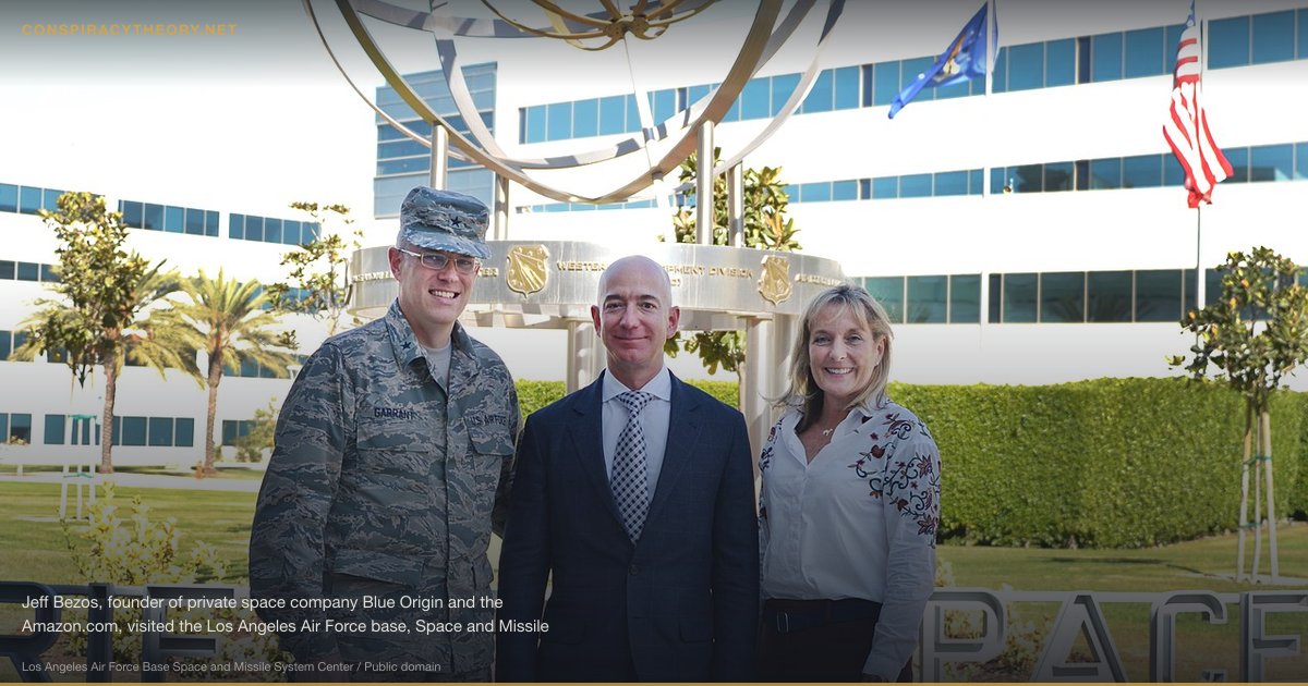Amazon Alexa / Smart Speakers as Surveillance Devices (2014) — Jeff Bezos, founder of private space company Blue Origin and the Amazon.com, visited the Los Angeles Air Force base, Space and Missile Systems center and spoke to the Airmen, Civilians, and Contractors at the Gordon Conference Center, Oct. 25, 2017. During the speech in front of a large SMC attendants, Mr. Bezos emphasized on customer focus (not competitor focus) and how to build teamwork in a “Disagree but Commit” concept, and U.S. Air Force Brig Gen Philip Grant, Vice Commander of Space and Missile Systems center, presented Jeff Bezos with a book in deep appreciation for his time visiting LAAFB.
