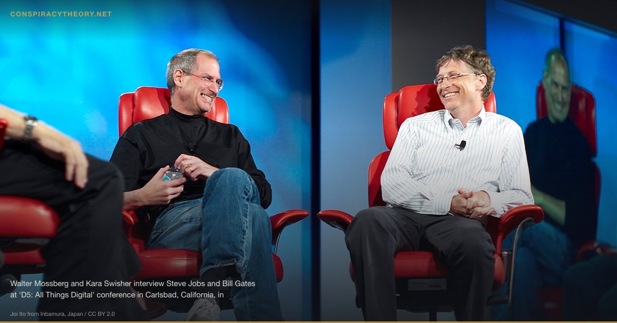 Food Processing Plant Fires Conspiracy (2022) — Walter Mossberg and Kara Swisher interview Steve Jobs and Bill Gates at 'D5: All Things Digital' conference in Carlsbad, California, in 2007. Quotes made during the time of the photograph. [1] Kara: "What you think each has contributed to the computer and technology industry, starting with you, Steve, for Bill, and vice versa." Steve: "Bill built the first software company in the industry and I think he built the first software company before anybody really in our industry knew what a software company was, except for these guys. And that was huge. That was really huge. And the business model that they ended up pursuing turned out to be the one that worked really well, you know, for the industry. I think the biggest thing was, Bill was really focused on software before almost anybody else had a clue that it was really the software." Walt: "Bill, how about the contribution of Steve and Apple?" Bill: "Well, first, I want to clarify: I’m not Fake Steve Jobs. [Peals of laughter.] What Steve’s done is quite phenomenal, and if you look back to 1977, that Apple II computer, the idea that it would be a mass-market machine, you know, the bet that was made there by Apple uniquely—there were other people with products, but the idea that this could be an incredible empowering phenomenon, Apple pursued that dream. Then one of the most fun things we did was the Macintosh and that was so risky. People may not remember that Apple really bet the company. Lisa hadn’t done that well, and some people were saying that general approach wasn’t good, but the team that Steve built even within the company to pursue that, even some days it felt a little ahead of its time—I don’t know if you remember that Twiggy disk drive and…"