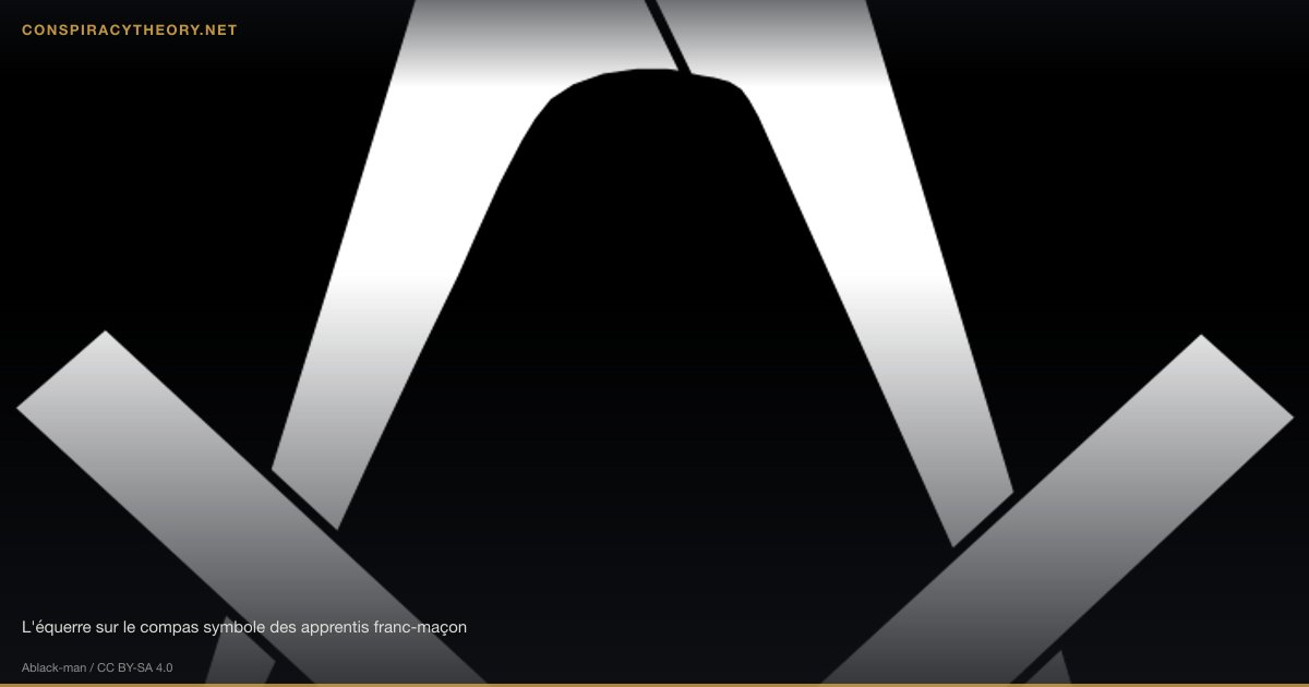 Freemasonry World Domination Conspiracy (1738) — L'équerre sur le compas symbole des apprentis franc-maçon