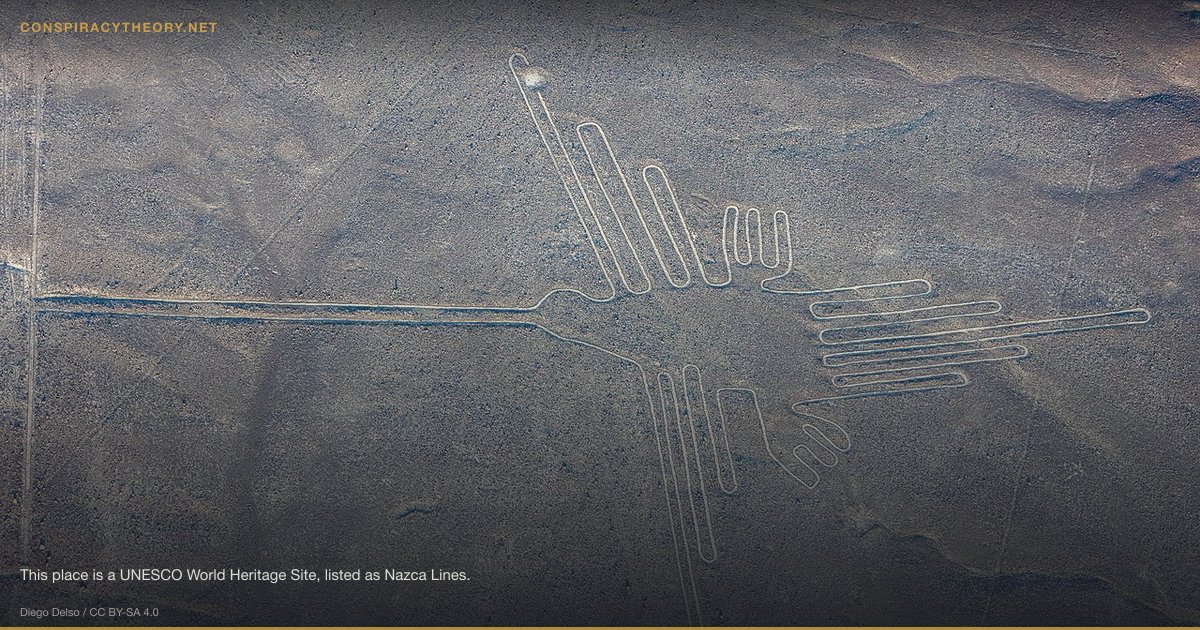 Great Pyramid — Built with Lost or Advanced Technology (2560 BCE) — This place is a UNESCO World Heritage Site, listed as Nazca Lines.