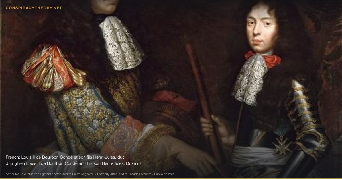 Prince Was Murdered / Illuminati Sacrifice — French: Louis II de Bourbon Condé et son fils Henri-Jules, duc d'Enghien Louis II de Bourbon Condé and his son Henri-Jules, Duke of Enghientitle QS:P1476,fr:"Louis II de Bourbon Condé et son fils Henri-Jules, duc d'Enghien "label QS:Lfr,"Louis II de Bourbon Condé et son fils Henri-Jules, duc d'Enghien "label QS:Len,"Louis II de Bourbon Condé and his son Henri-Jules, Duke of Enghien"