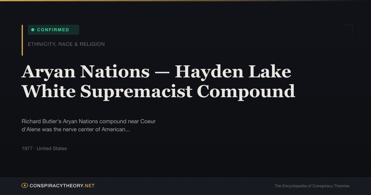 Aryan Nations at Hayden Lake — North Idaho's White Supremacist ...