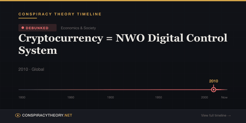Cryptocurrency = NWO Digital Control System — Conspiracy Theory Timeline 2010, Global