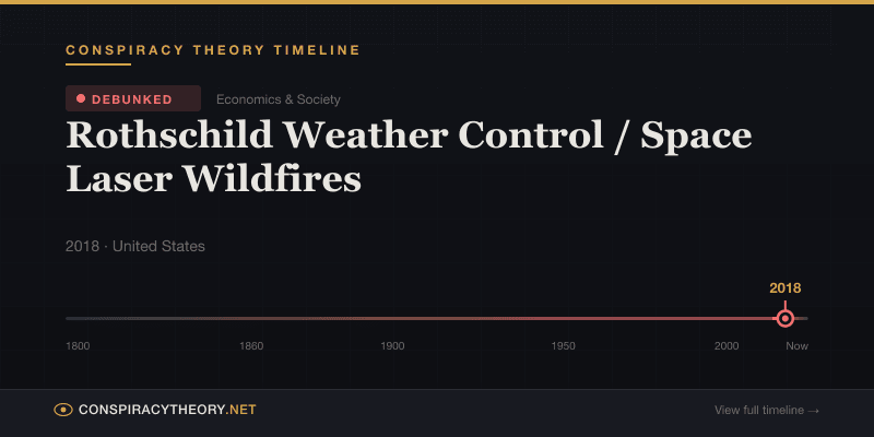 Rothschild Weather Control / Space Laser Wildfires — Conspiracy Theory Timeline 2018, United States